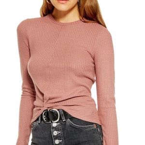 TOPSHOP | Twist Waffle Top